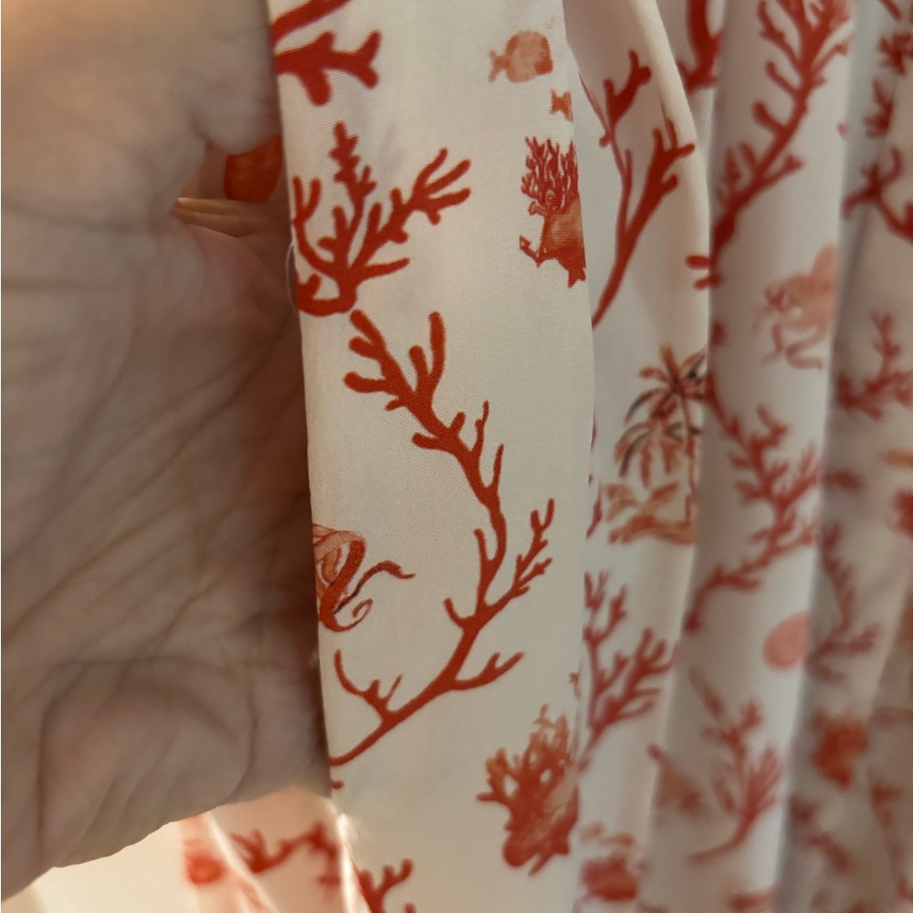 Eloquii 18 Button front  Beach Print Maxi Dress - Picture 5 of 9